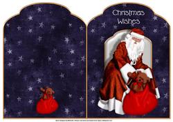Santa's Christmas Wishes Scalloped Top Quick Card