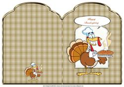 Turkey Thanksgiving Scalloped Top Quick Card