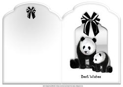 Panda Scalloped Top Quick Cards
