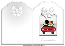 Just Married Scalloped Top Quick Card