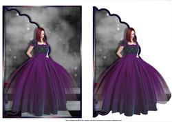 Elegant Goth Scalloped Edge Envelope Card