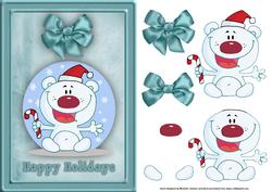 Polar Bear Happy Holidays Card Front