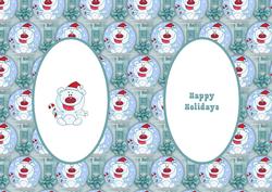 Polar Bear Happy Holidays Insert