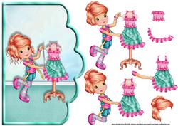 Fashion Designer Scallope Edge Curve Card