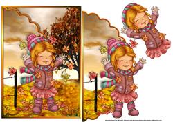 Autumn Scalloped Edge Envelope Card