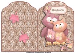 Whooo Loves You Scalloped Top Quick Card