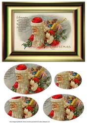 St Nick in the Snow Card Front with Oval Pyramid