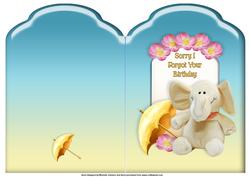 Sorry I Forgot Scalloped Top Quick Card