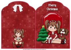 Me and My Dog at Christmas Scalloped Top Quick Card