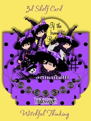 Witchful Thinking 3D Shelf Card with Card Box