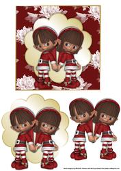 Love at Christmas Topper with Quick Decoupage