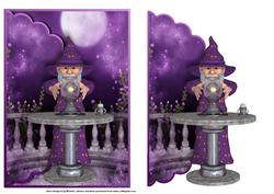 Wizard Halloween or Birthday Scalloped Edge Envelope Card