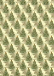 Christmas Tree Gold Background