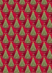 Christmas Tree Red Background