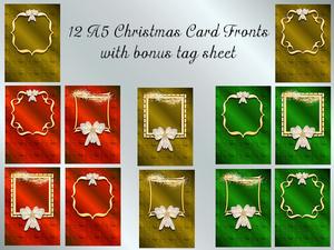 12 A5 Christmas Card Fronts