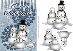 Snowman Family Card Front