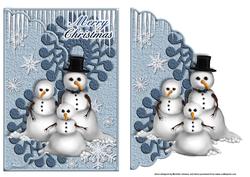 Snowman Family Faux Envelope Card
