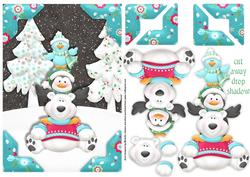 Polar Pals Totem Card Front with Decoupage