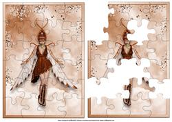 Aphrodite Greek Goddess Brown Jigsaw Puzzle Quick Card Front