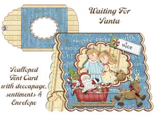 Waiting for Santa Scalloped Tent Card with Envelope