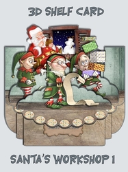 Santas Workshop 1 3D Shelf Card Kit with Card Box