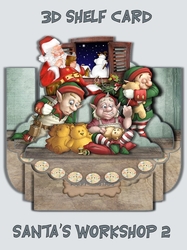 Santas Workshop 2 3D Shelf Card with Card Box