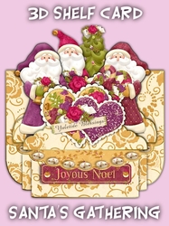 Santas Gathering 3D Shelf Card with Card Box