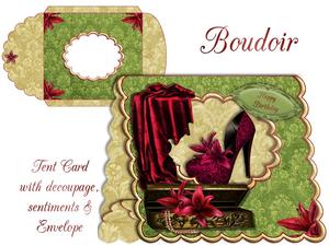 Boudoir Scalloped Tent Card with Envelope
