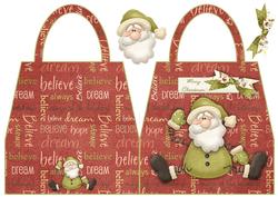 Believe in Santa Handbag Shaped Christmas Card