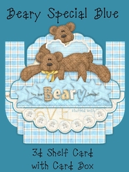 Beary Special Blue 3D Shelf Card Kit