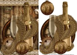 Steampunk New Year Card Front