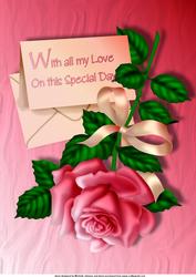 A Rose for You A4 Card