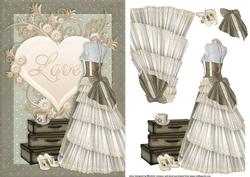 Steampunk Love (multi Uses) Card Front with Decoupage