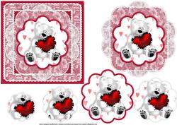 Polar Bear Love Topper with Scalloped Pyramage