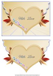 Love Heart Scalloped Edge Envelope Card