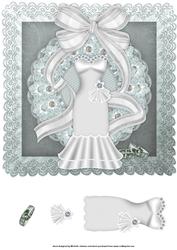 Wedding Day 8 x 8 Scalloped Edge Card Front