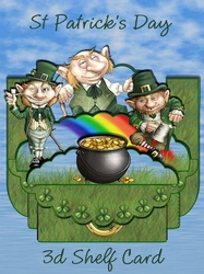 St Patricks Day 3D Shelf Card Kit with Card Box