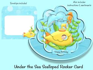 Under the Sea Scalloped Rocker Card with Pyramage and Env