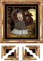 Steampunk Bride Wedding Photo 8 x 8 Card