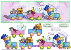 Toy Train Large Dl Card