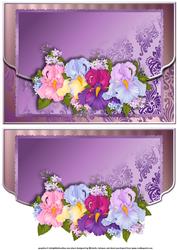 Iris Fancy Edge Faux Envelope Card