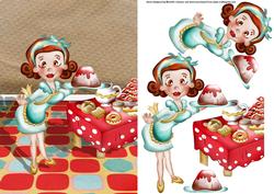The Perfect Housewife Card Front with Decoupage