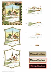 Quaint Xmas Scene Step by Step