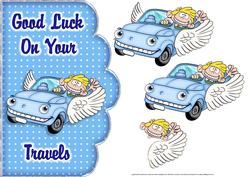 On Your Travels Scallope Edge Curve Card