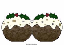 Christmas Pudding Shaped Card