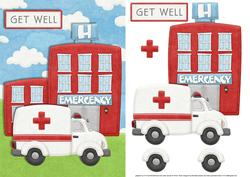 Ambulance Get Well Card Front