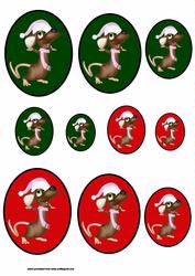 Cute Xmas Mouse Toppers