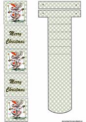 Cute Xmas Reindeer Skiing Waterfall