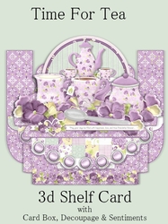 Time for Tea 3D Shelf Card with Card Box