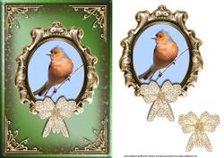 Chaffinch Card Front with Decoupage